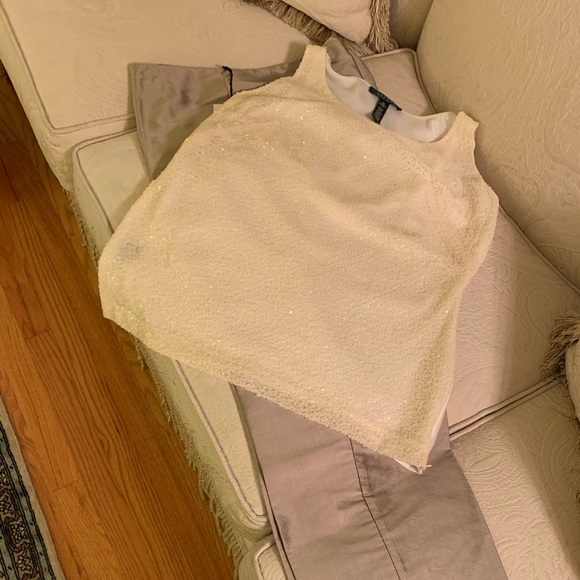 SOLD. Ralph Lauren Blouse size 10 sparkle cream๐๐บ๐ - Picture 3 of 8